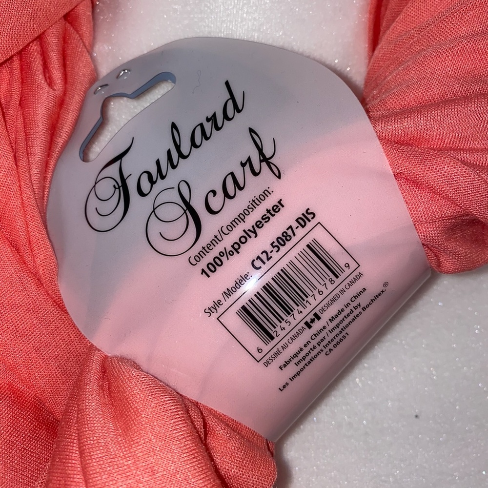 ✨FINAL STOCK✨Coral Foulard Scarf - Picture 3 of 6